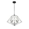 Z-Lite Geo 3 Light Chandelier, Matte Black 918-14MB-CH - alternate 6